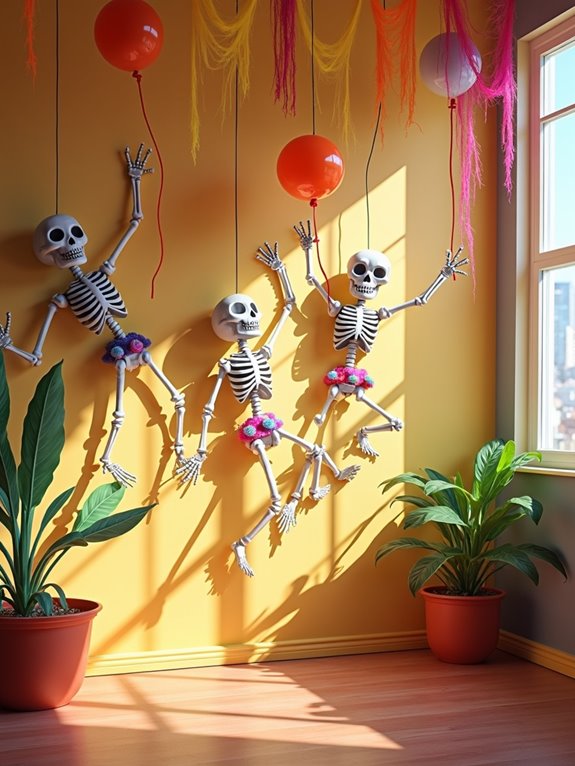whimsical skeleton decor fun