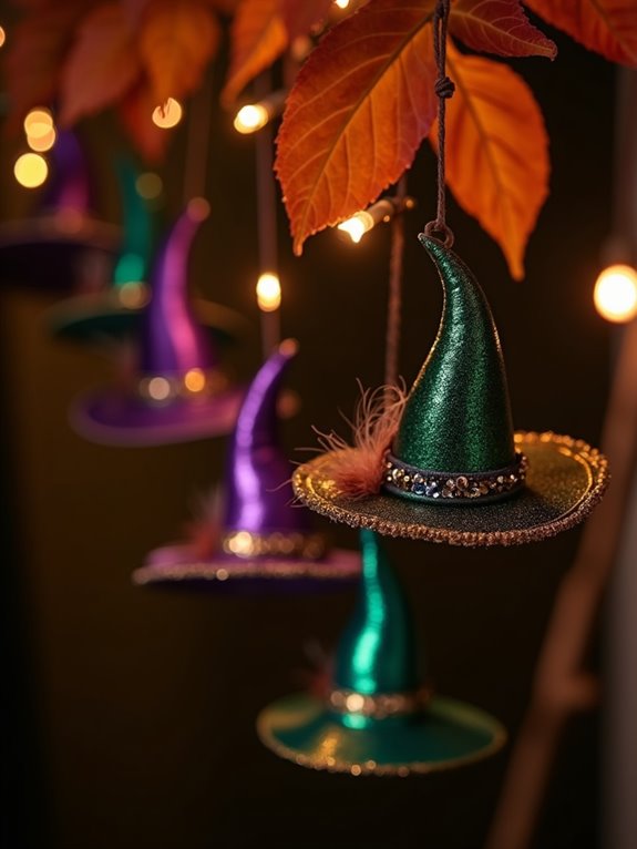 whimsical witch hat garland