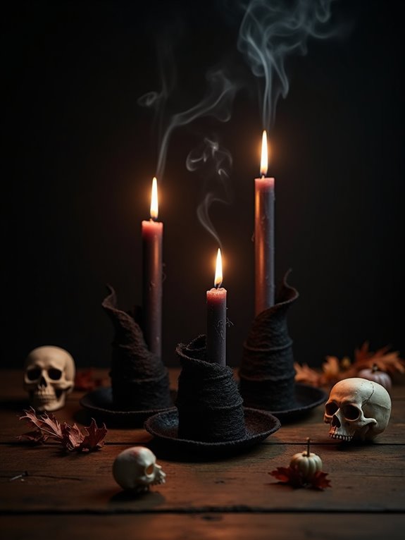 witch hat candle holders