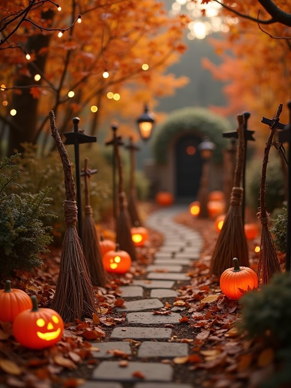 witch s broomstick pathway decorations