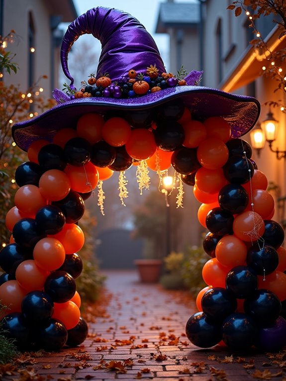 witch s hat balloon arch