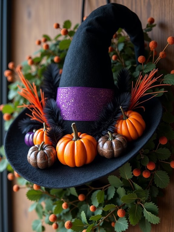 witch s hat halloween wreath