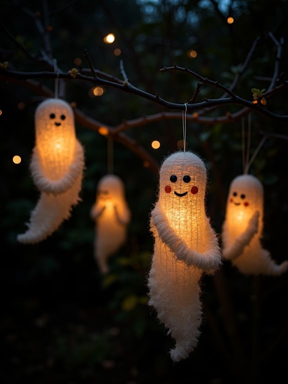 yarn wrapped ghost decorations tutorial