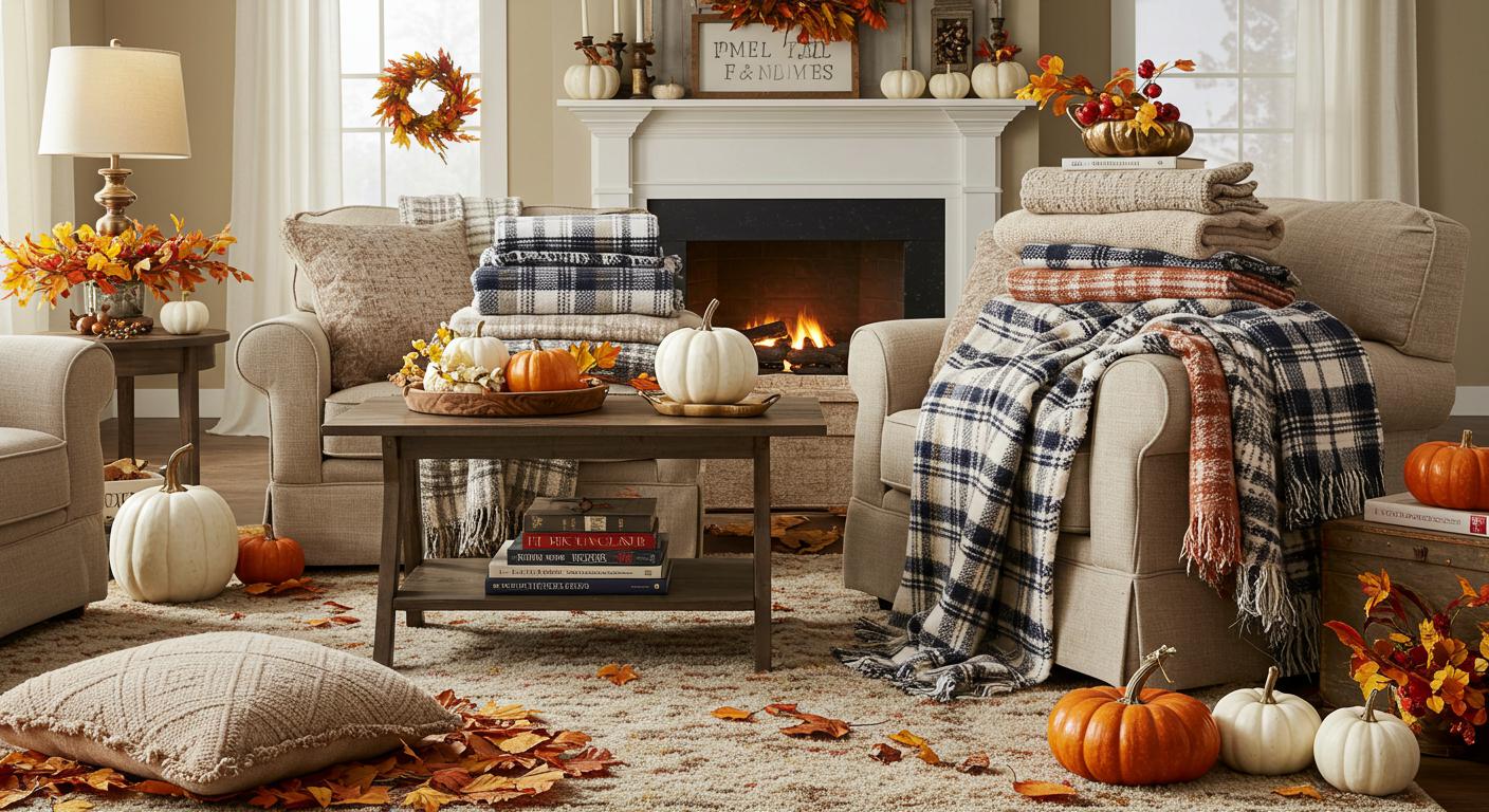 15 Cozy Plaid Throw Ideas to Transform Your Fall Living Room