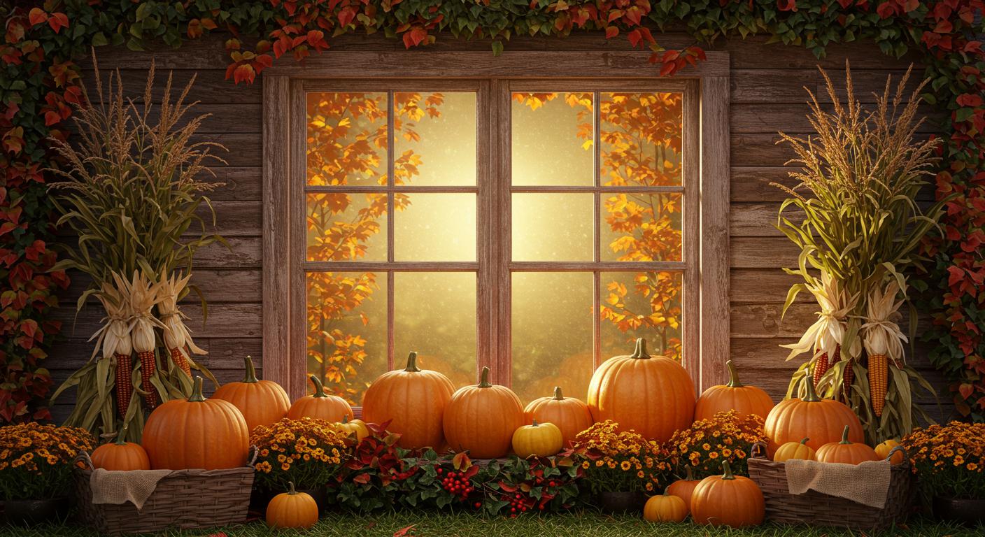 How to Style Corn Stalks for Rustic Autumn Windows
