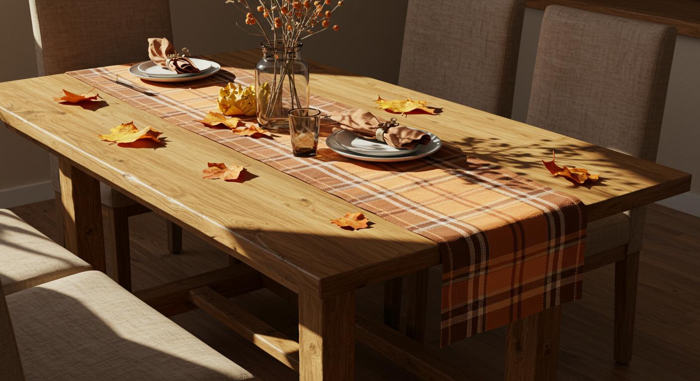 How to Style a Plaid Table Runner for Cozy Autumn Meals