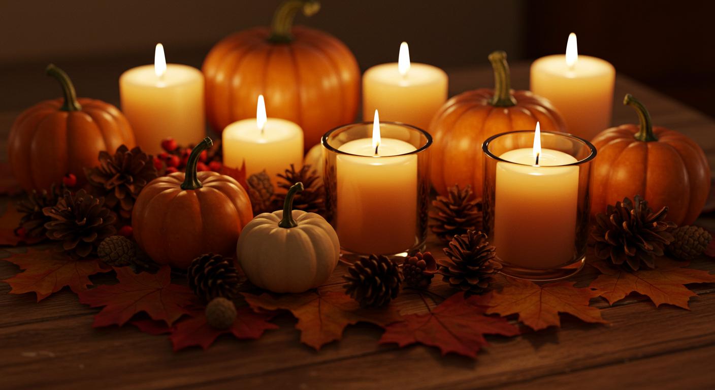 How to Make a Glowing Candle Centerpiece This Fall