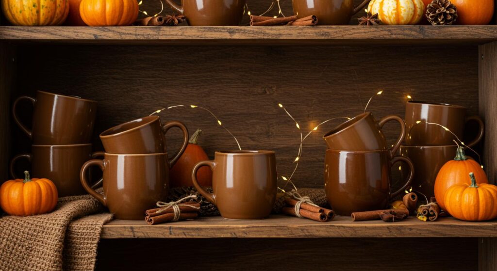 How to Create a Cozy Mug Display for Autumn Drinks