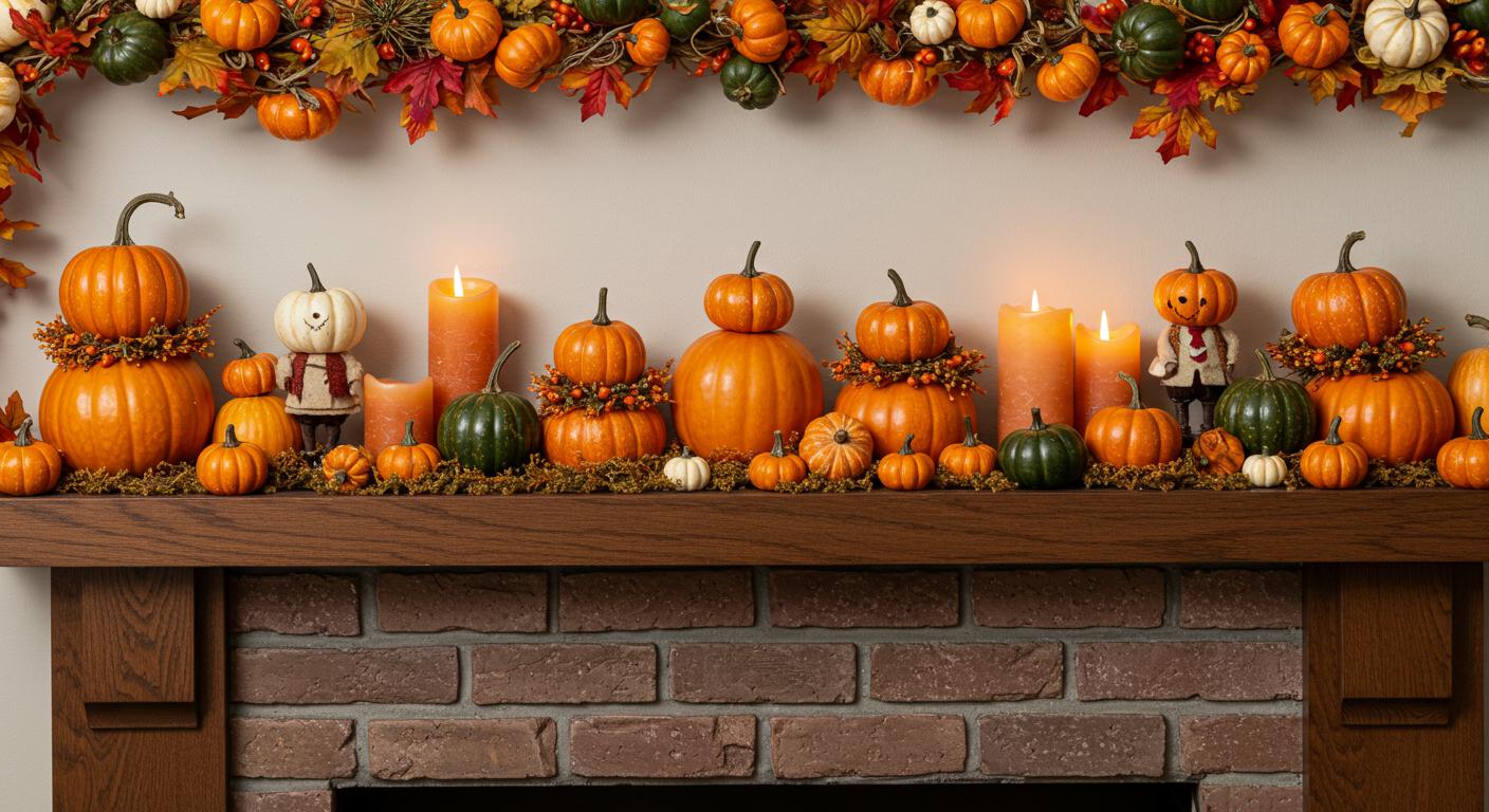 11 Stunning Pumpkin Mantle Accents for Fall Lovers