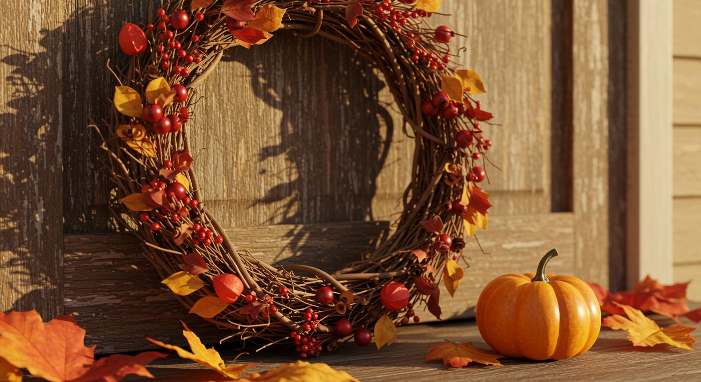 How to Make a Rustic Grapevine Wreath for Autumn