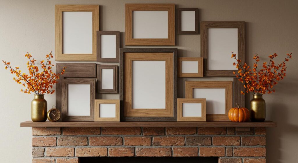 7 Creative Frame Layering Ideas for Autumn Mantles
