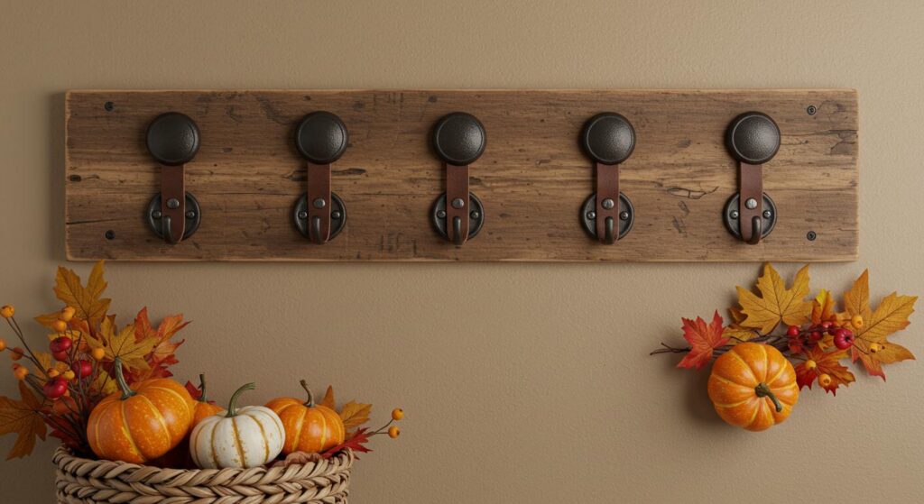 How to Add Rustic Hooks to Your Entryway for Fall