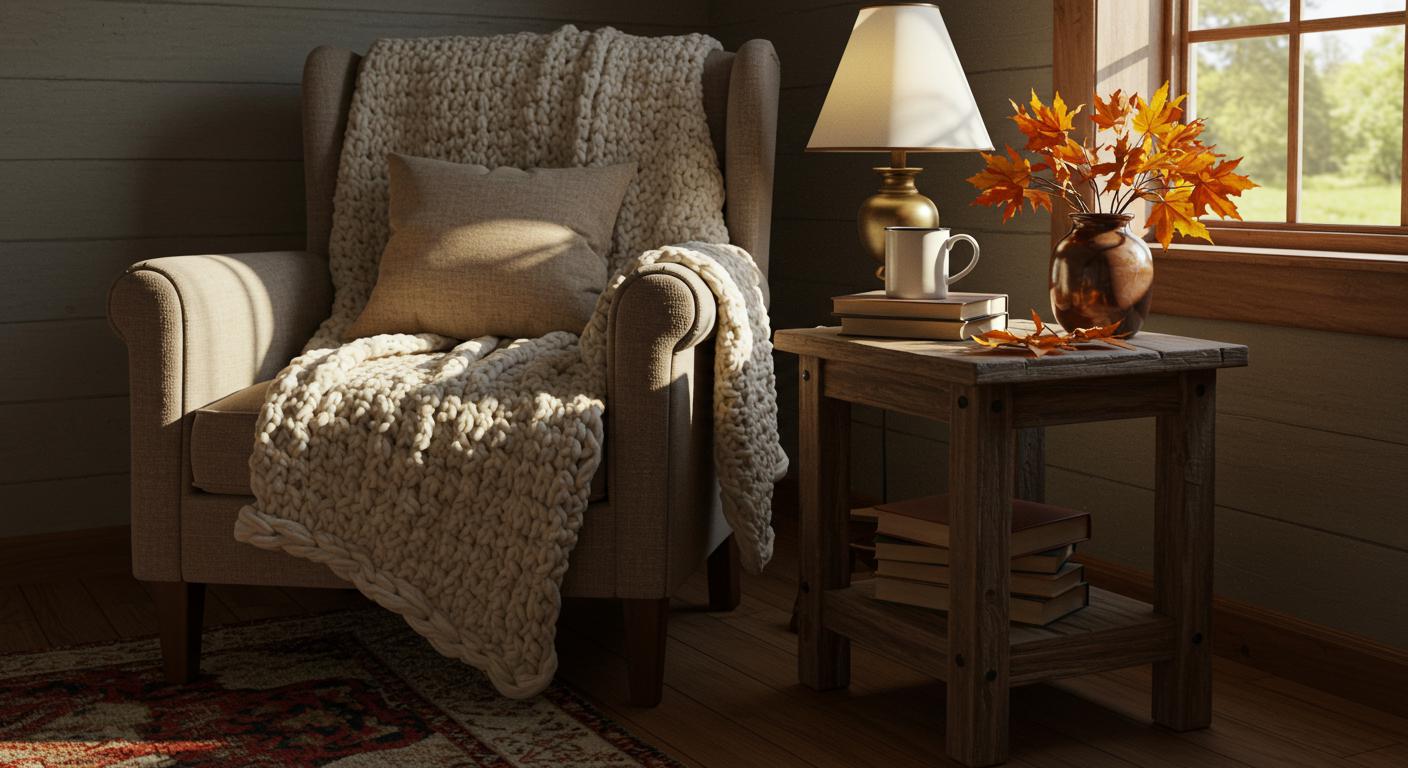 How to Style Side Tables for Autumn Reading Nooks