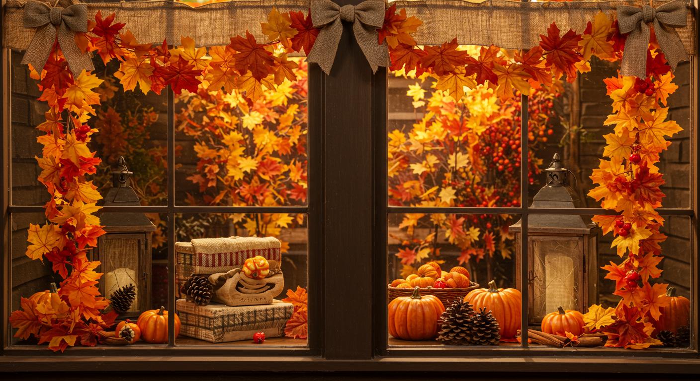 12 Leafy Garlands That Make Your Windows Feel Like Fall