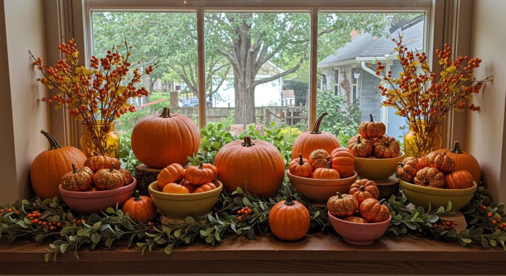 15 Pumpkin Window Sill Ideas That Wow Guests