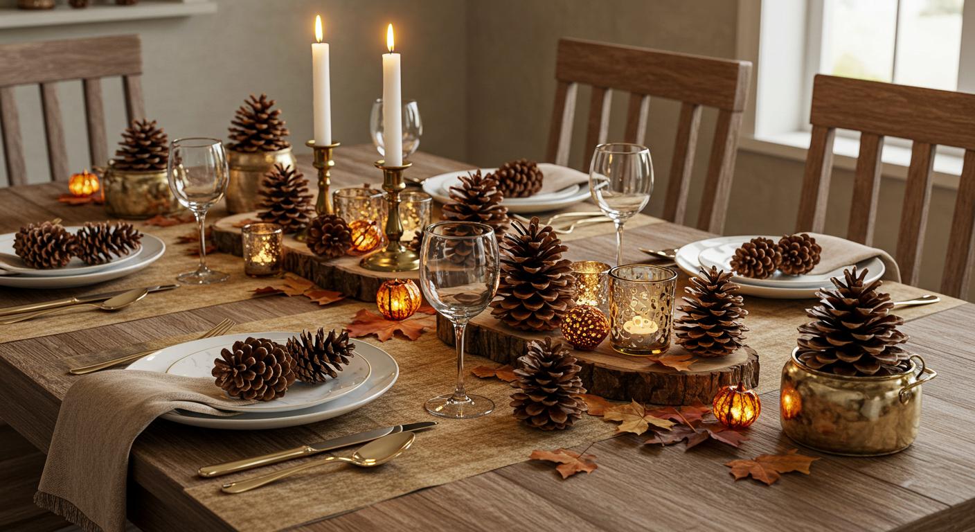 10 Creative Pinecone Fillers for Fall Dining Tables