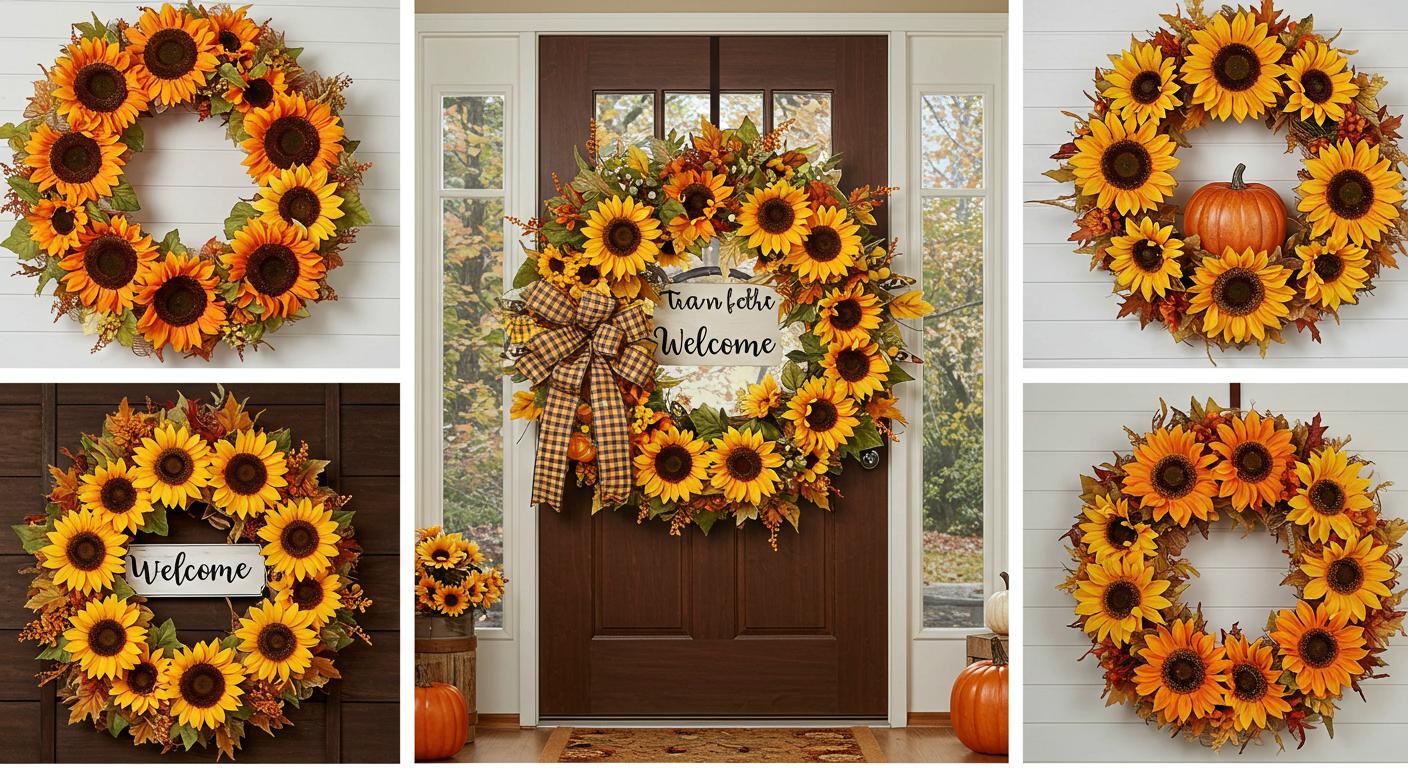 10 Sunflower Wreath Ideas for a Warm Fall Welcome