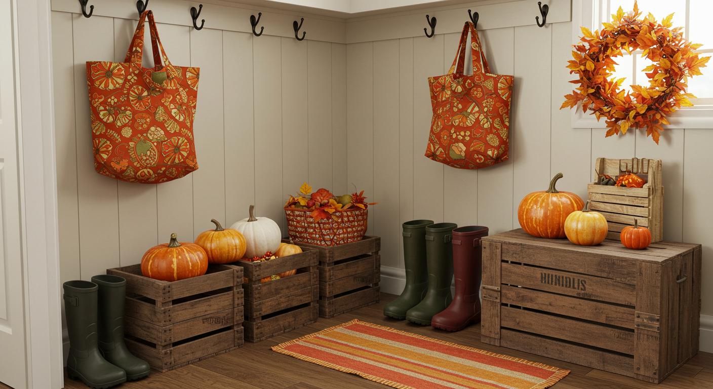 9 Clever Boot Basket Ideas for Mudroom Fall Decor