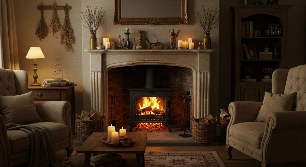 How to Style Witchy Fireplace Decor