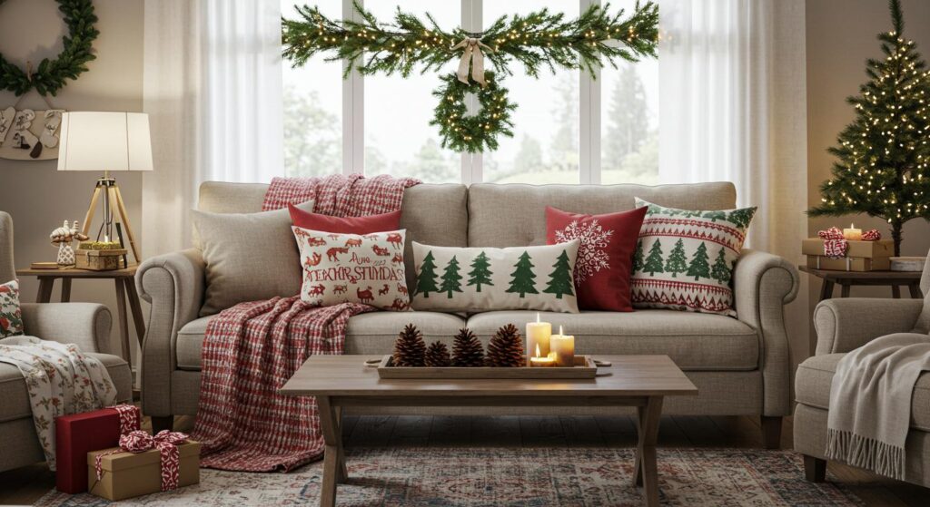 20 Cozy Living Room Christmas Decor Ideas