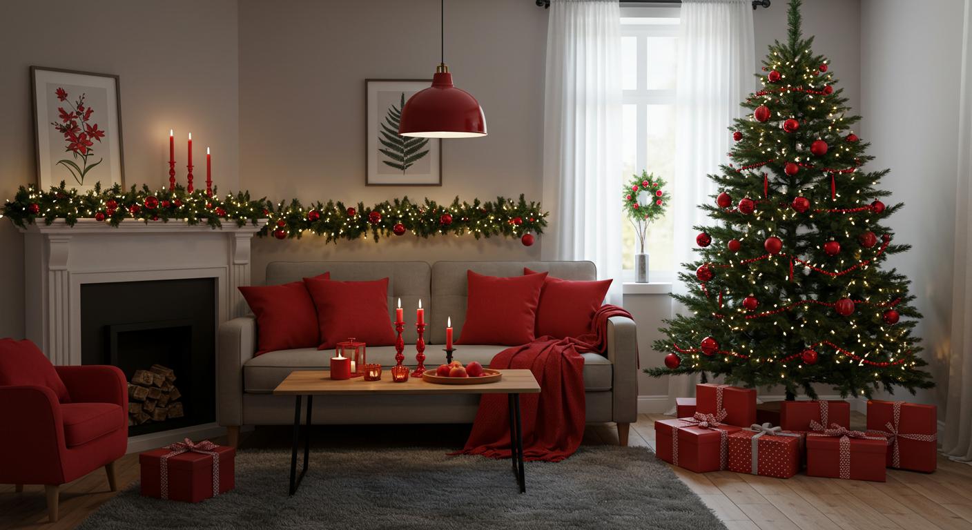 15 Cozy Red Christmas Decor Looks for Small Homes