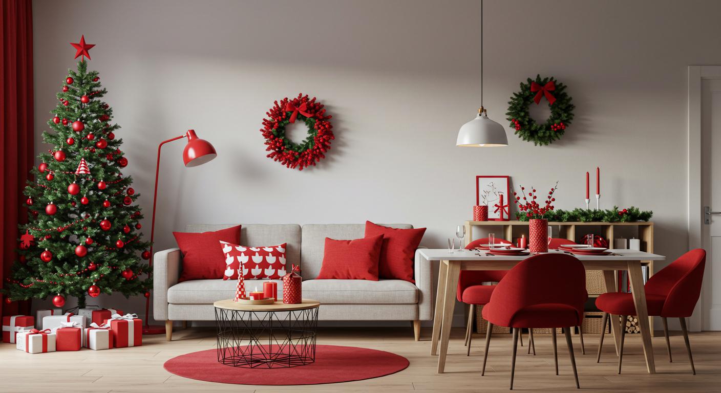 20 Modern Red Christmas Decor Ideas With Minimal Style
