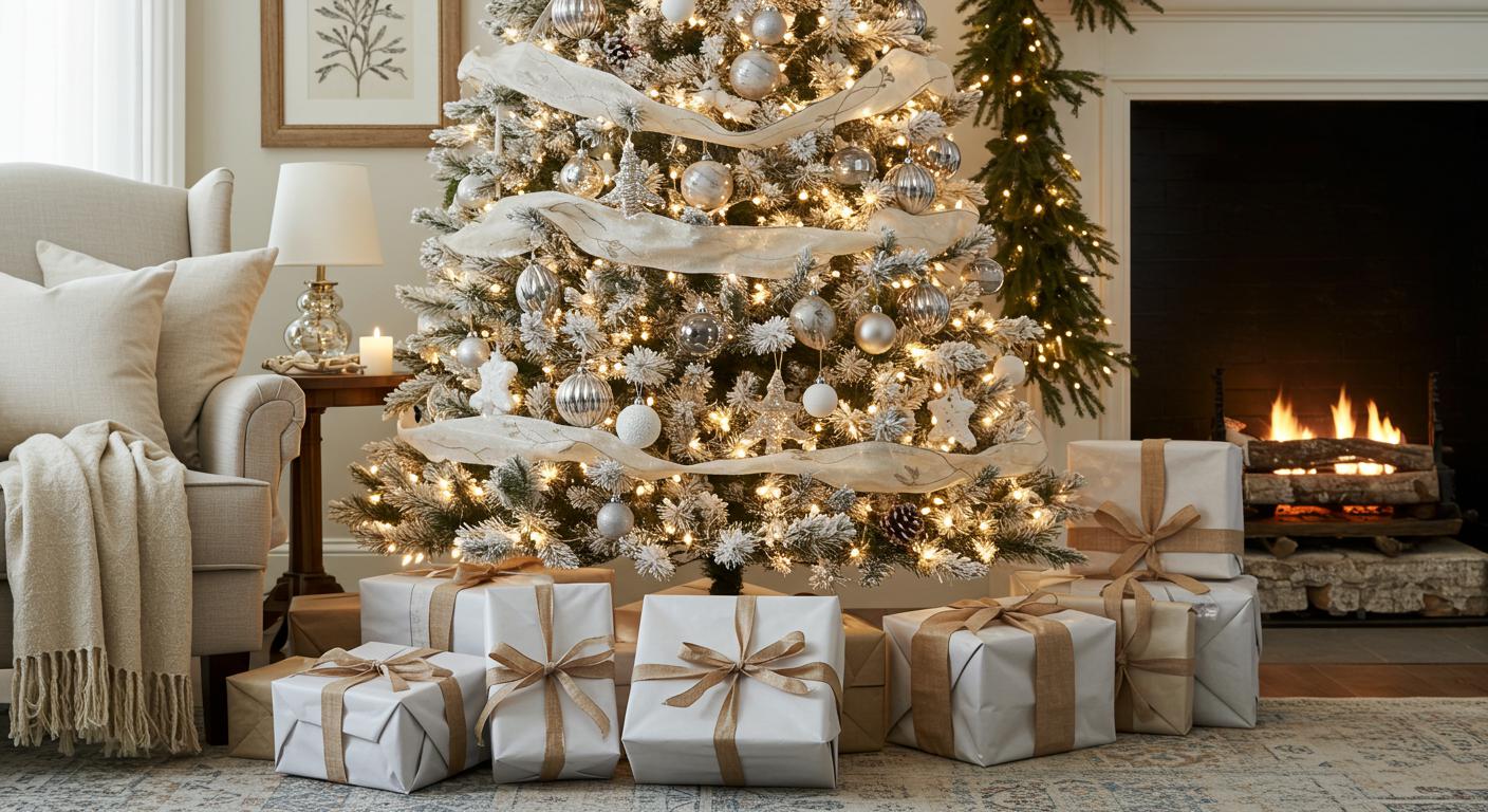 30 White and Neutral Christmas Tree Inspirations