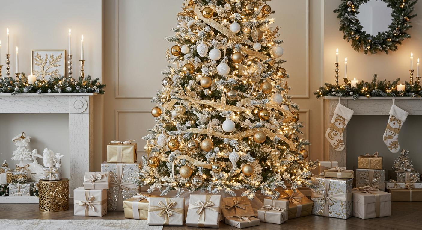 20 Elegant White and Gold Christmas Tree Themes