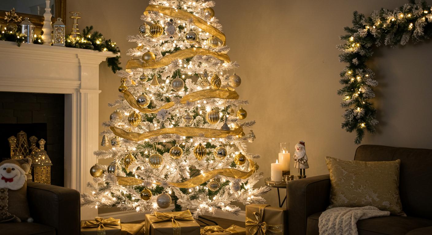 15 Luxurious White and Gold Christmas Tree Styles