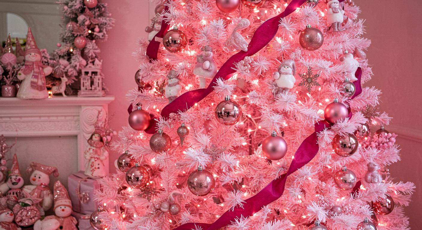 25 Pink Christmas Tree Decorations for Glam Spaces