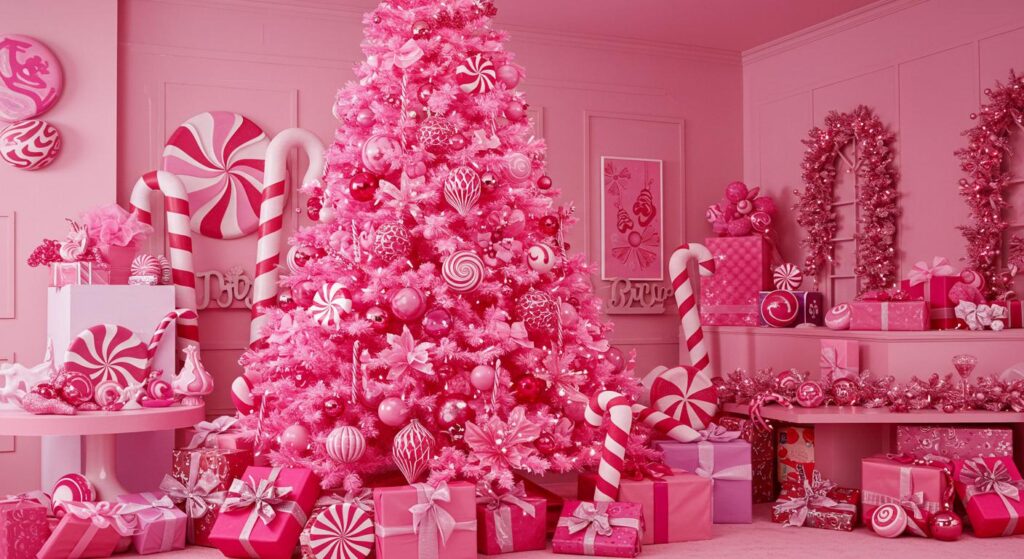 15 Barbie-Inspired Pink Christmas Tree Ideas