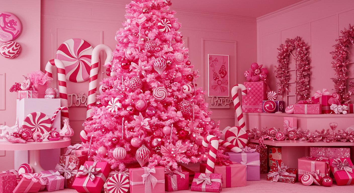 15 Barbie-Inspired Pink Christmas Tree Ideas