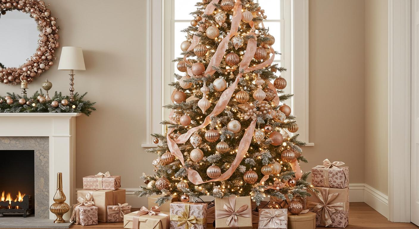 30 Pink and Gold Christmas Tree Decoration Ideas
