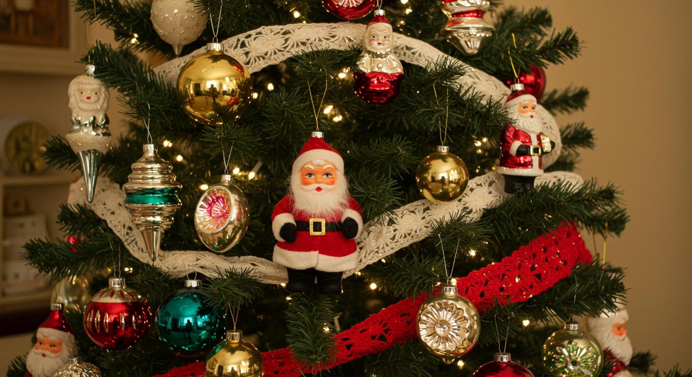 20 Retro Vintage Christmas Tree Decor Styles