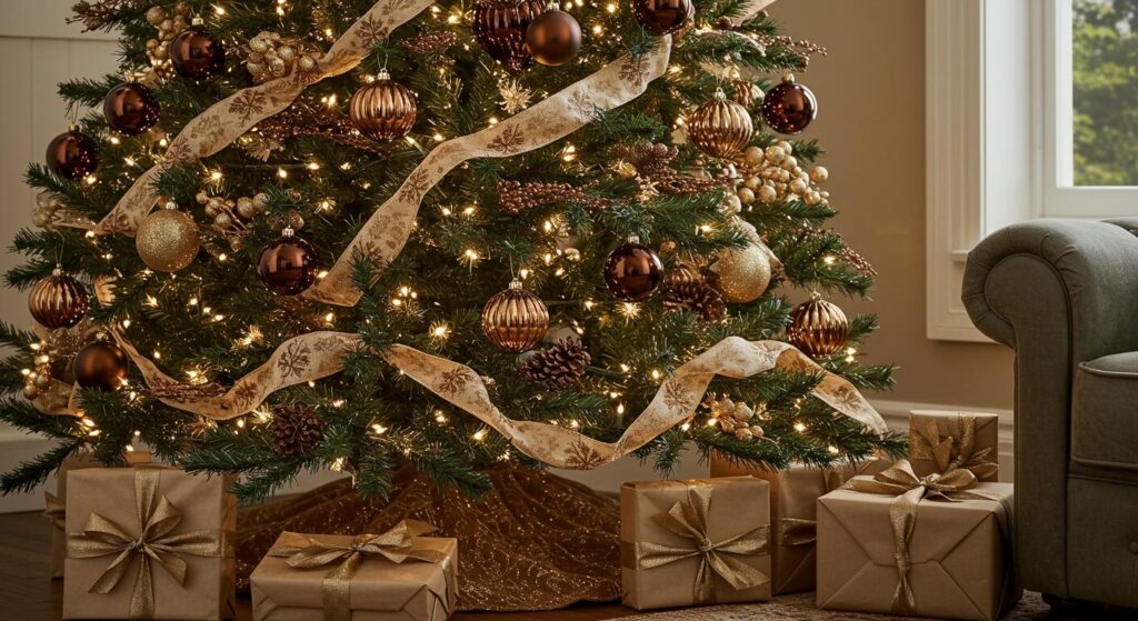 30 Elegant Brown Christmas Tree Decor Styles