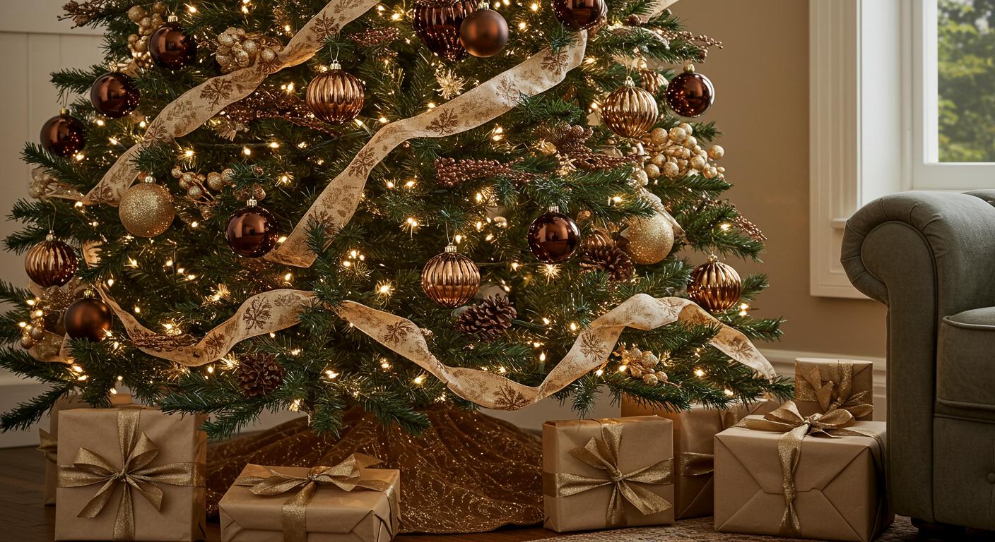 30 Elegant Brown Christmas Tree Decor Styles