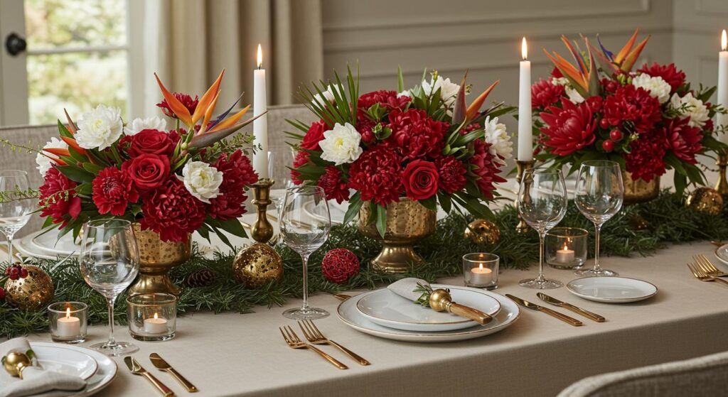 20 Elegant Christmas Flower Arrangements for Tables