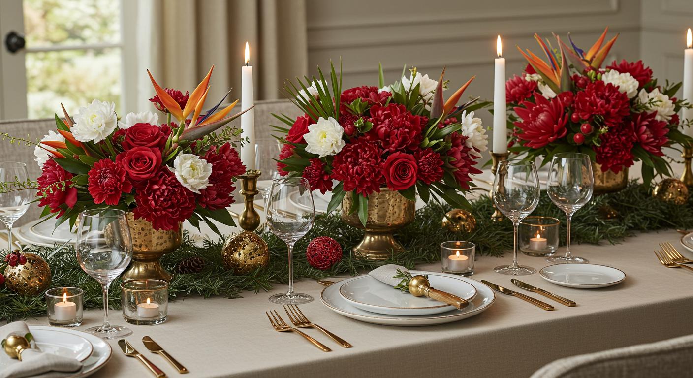 20 Elegant Christmas Flower Arrangements for Tables