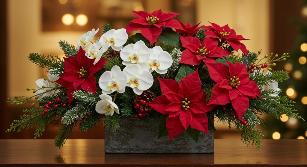 15 DIY Christmas Flower Arrangements Using Fresh Blooms