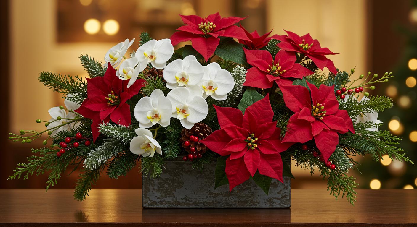 15 DIY Christmas Flower Arrangements Using Fresh Blooms