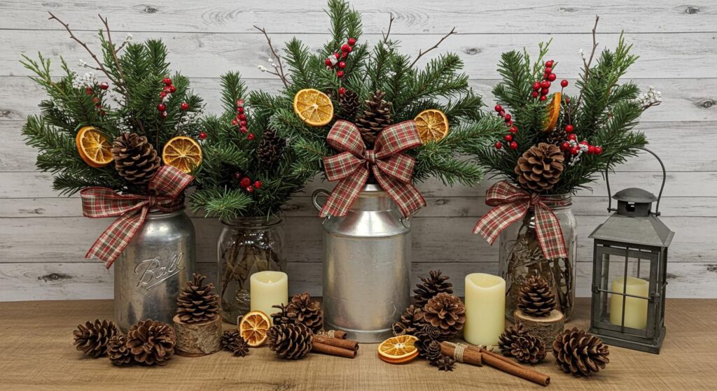 20 Rustic Christmas Flower Arrangement Styles
