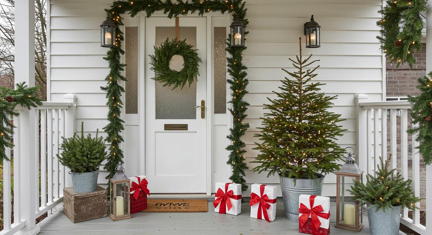15 DIY Christmas Porch Decorating Ideas for Small Spaces