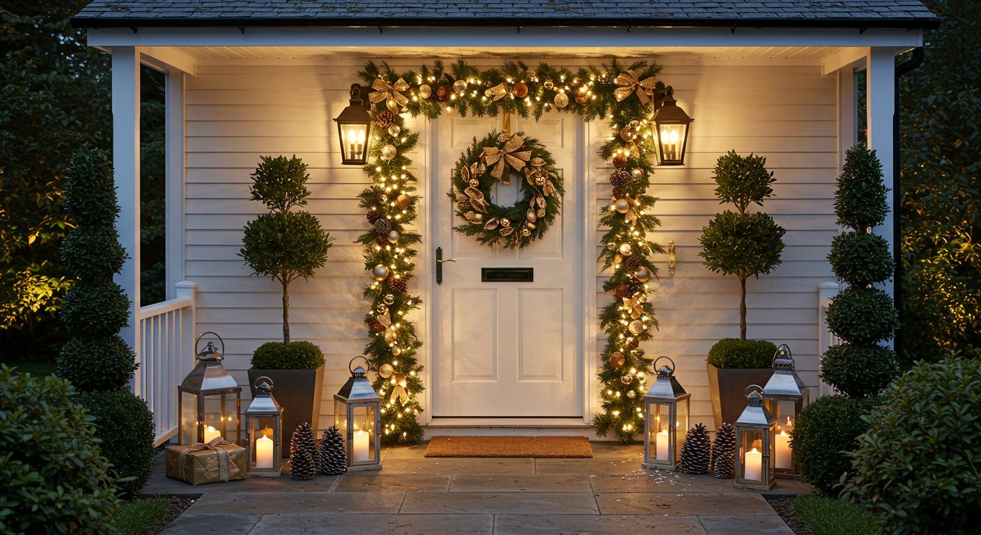 30 Elegant Christmas Porch Decorating Ideas