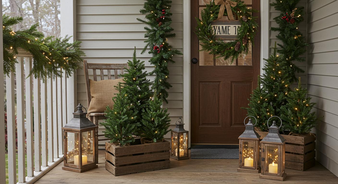15 Rustic Christmas Porch Decor Ideas