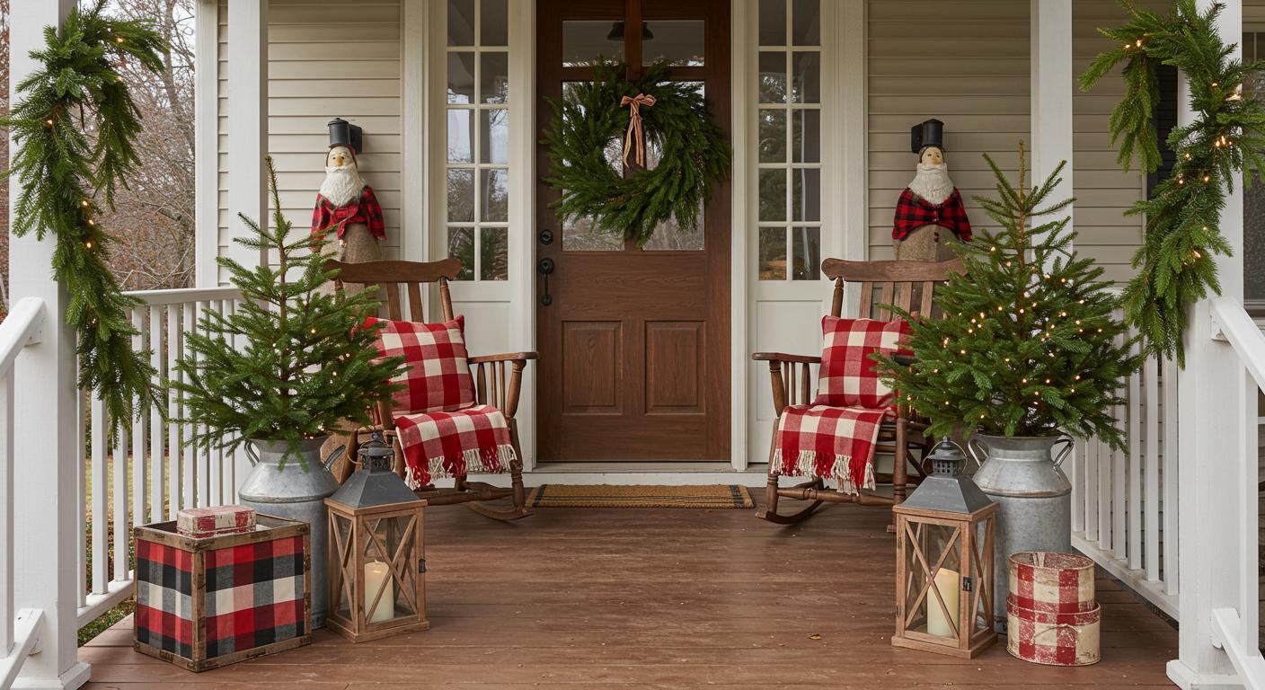 15 Rustic Front Porch Christmas Decor Themes