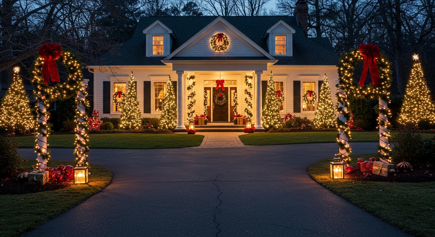 30 Elegant Outdoor Christmas Decorations for Big Spaces