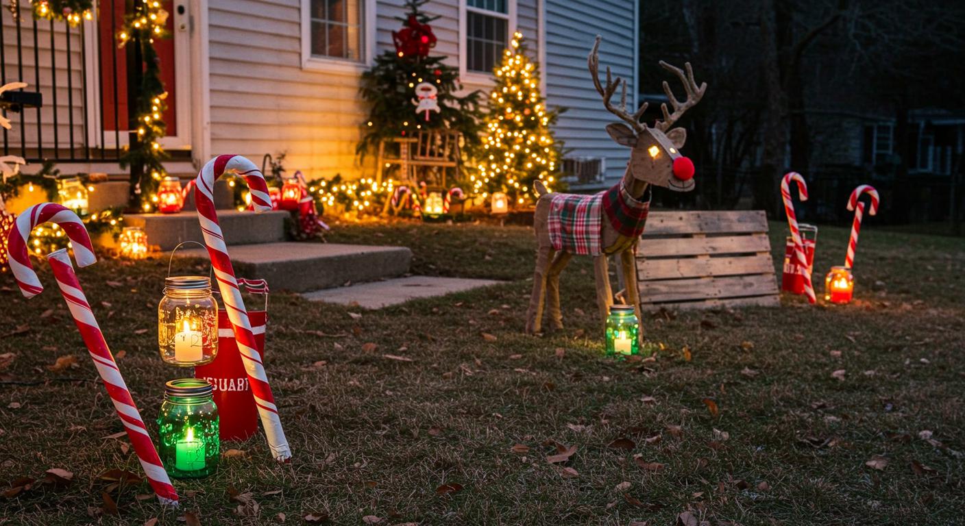 20 Budget DIY Outdoor Christmas Decorations