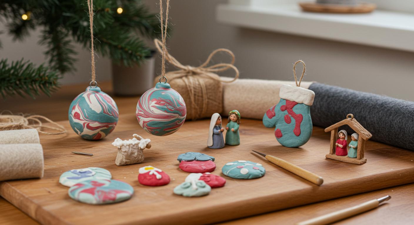 20 DIY Clay and Felt Christmas Ornaments