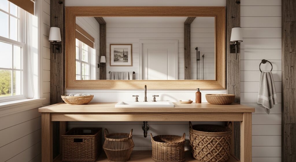 25 Farmhouse Bathroom Ideas on a Budget That Look High-End