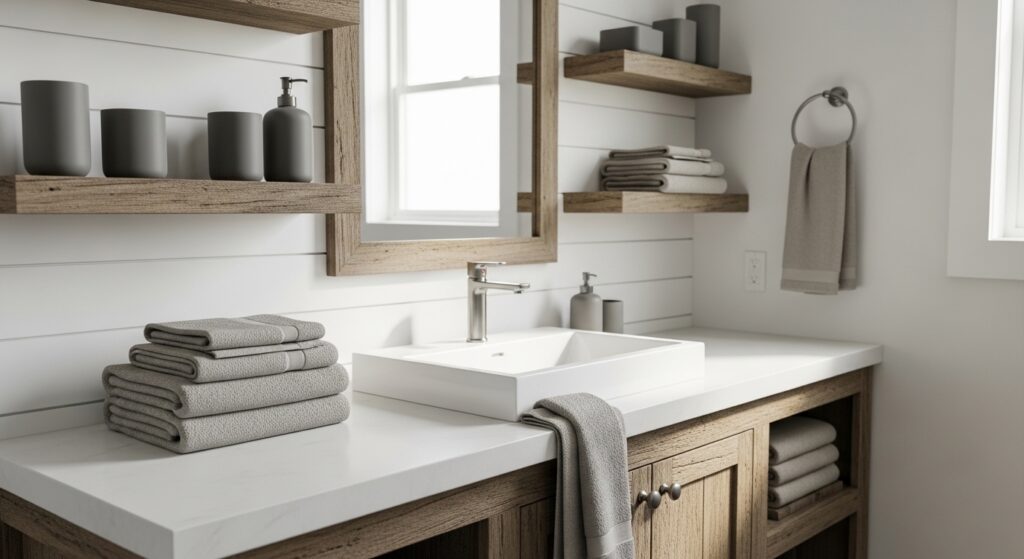 25 Modern Farmhouse Bathroom Ideas in Beautiful Neutral Tones